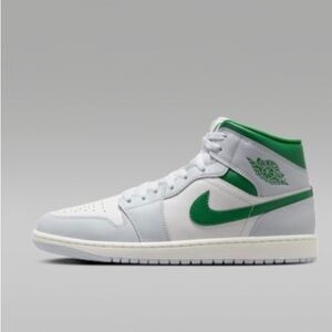 JORDAN 1 Mid White Pure Platinum Pine Green - DQ8426-142